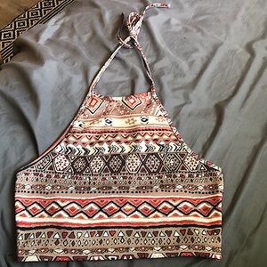 Cute Hippie Style Halter Crop